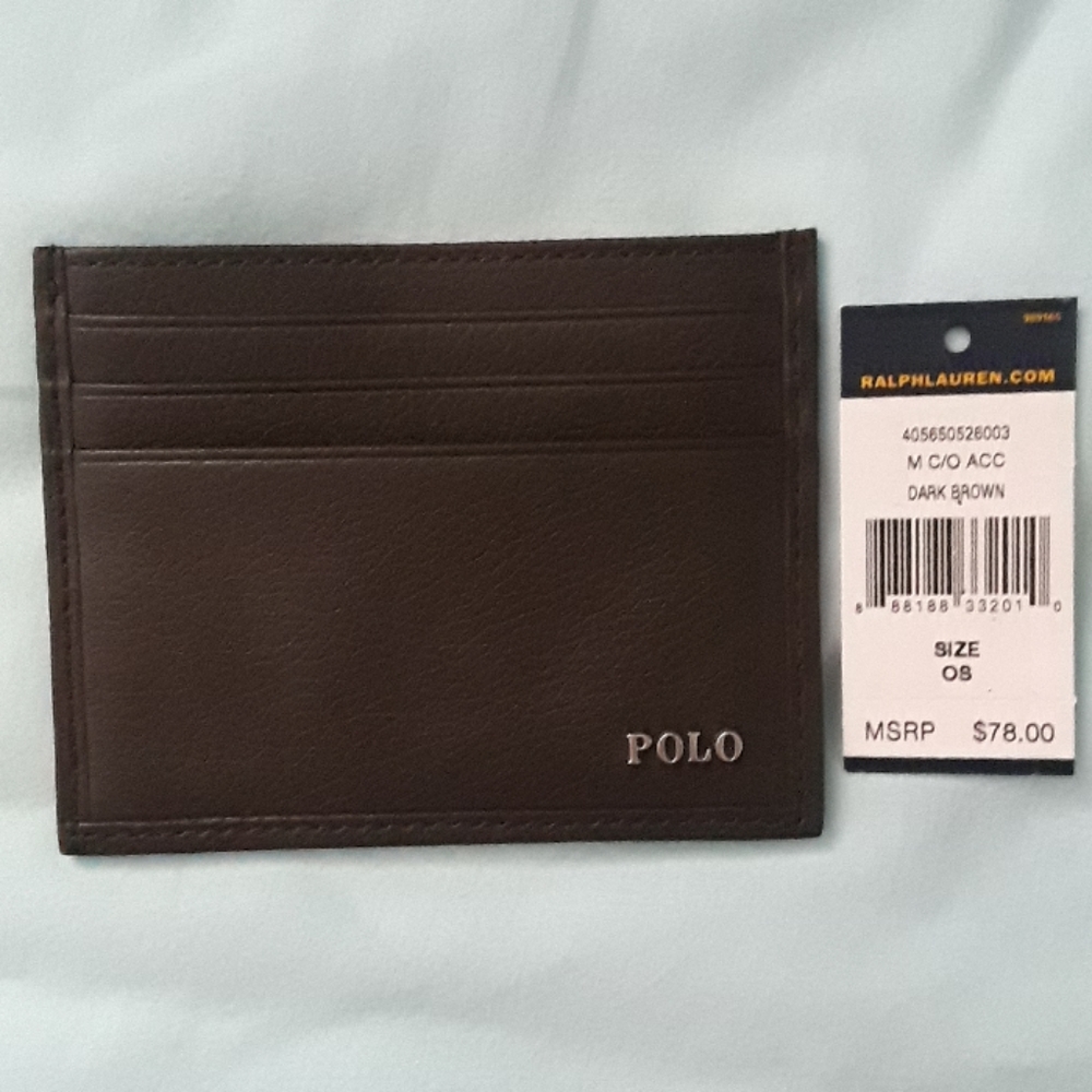 Brand new unisex Ralph Lauren card holder wallet